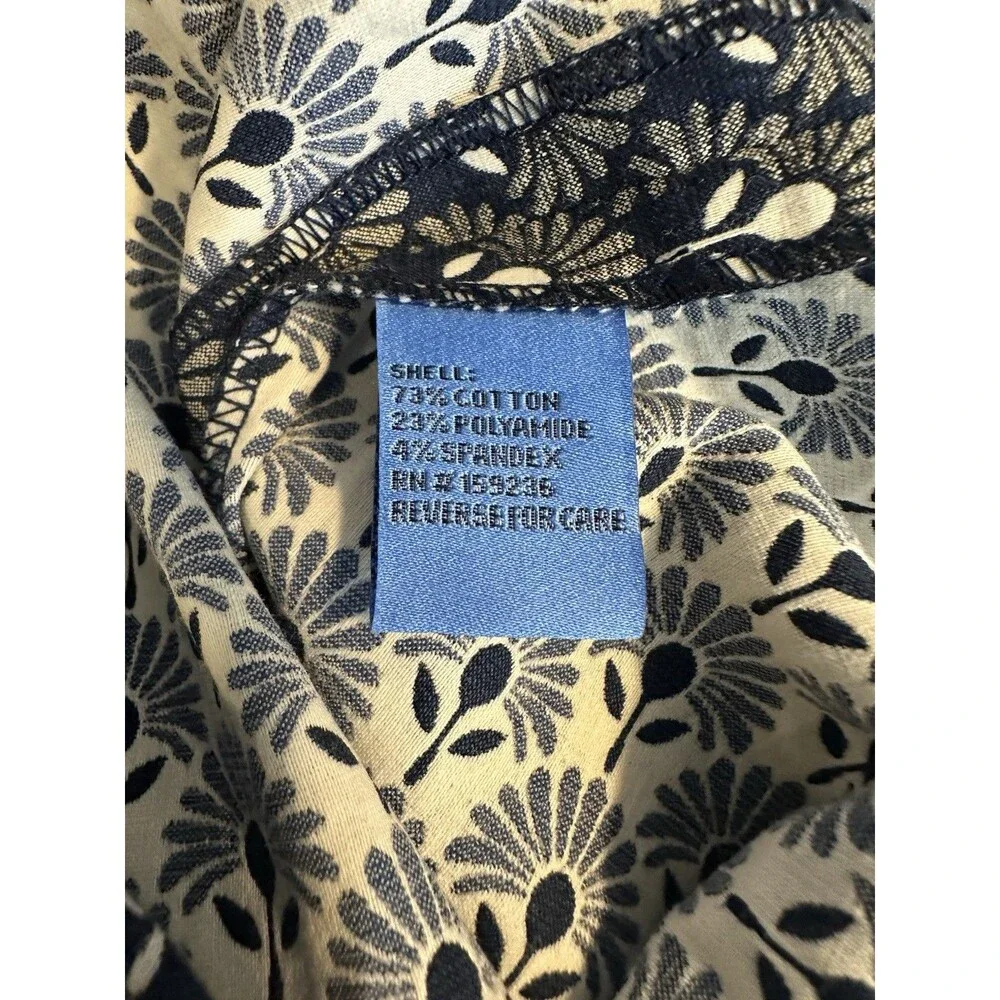 J. McLaughlin Pants Women Size 10 Stretch Art Deco Floral Print Casual Vacation - Picture 6 of 7